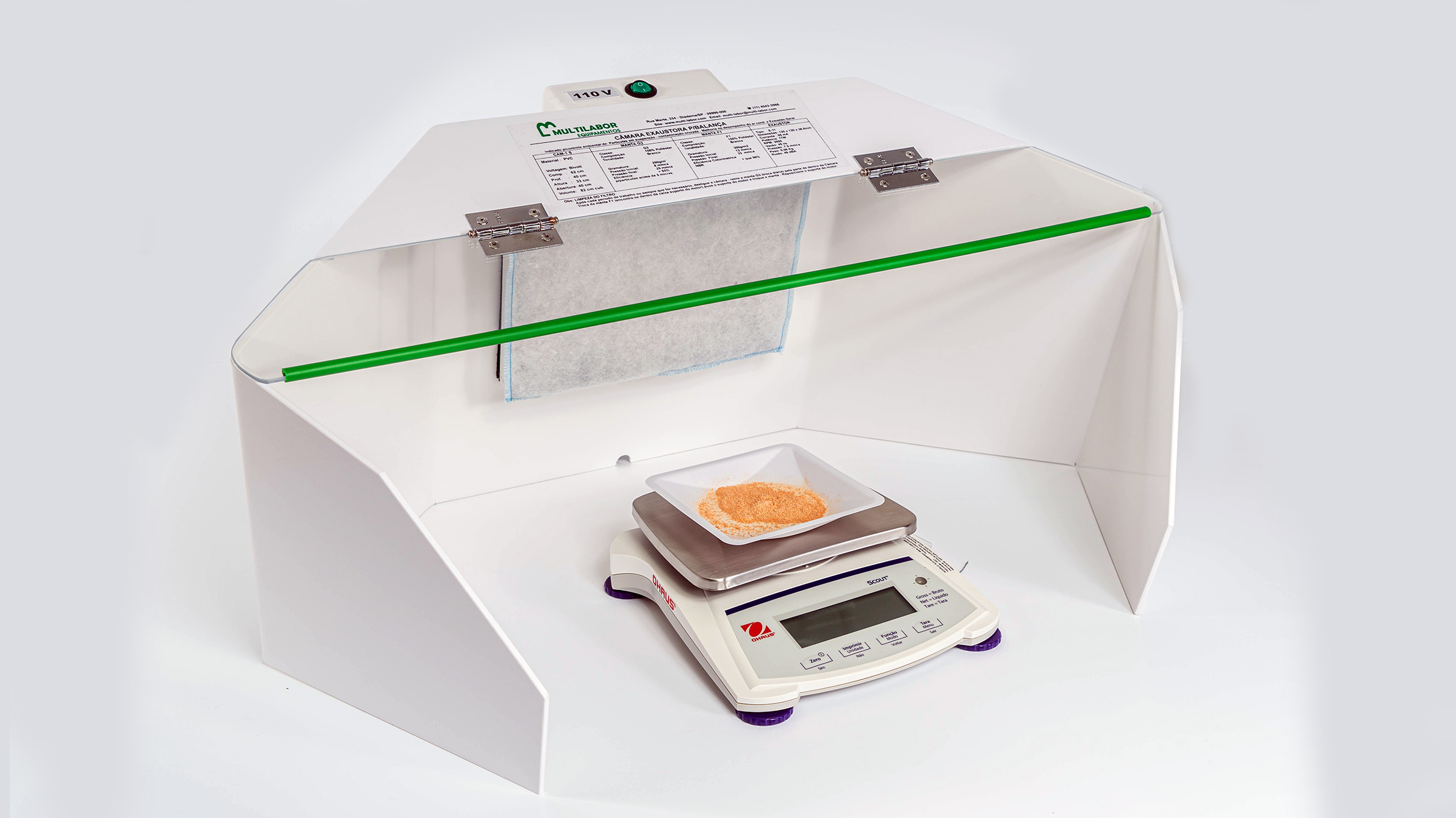 CAM-1S – Câmara Exaustora para Pesagens